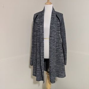 Athleta Linen Cotton Blend Open Front Cardigan